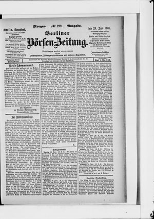 Berliner Börsen-Zeitung vom 29.06.1901