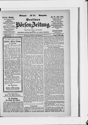 Berliner Börsen-Zeitung on Jun 30, 1901