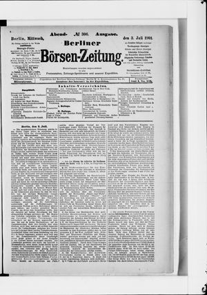 Berliner Börsen-Zeitung vom 03.07.1901