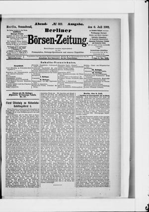 Berliner Börsen-Zeitung vom 06.07.1901