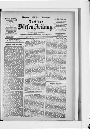Berliner Börsen-Zeitung vom 10.07.1901