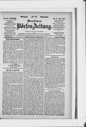 Berliner Börsen-Zeitung vom 11.07.1901
