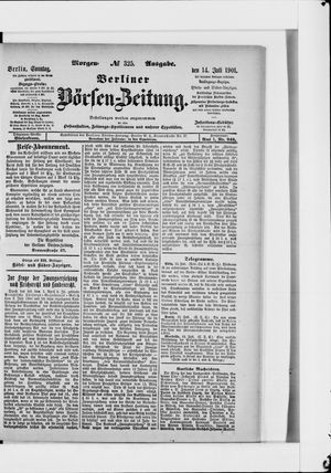 Berliner Börsen-Zeitung vom 14.07.1901