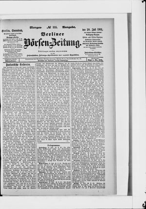 Berliner Börsen-Zeitung vom 20.07.1901