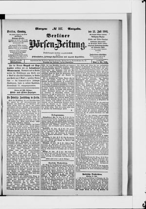 Berliner Börsen-Zeitung vom 21.07.1901