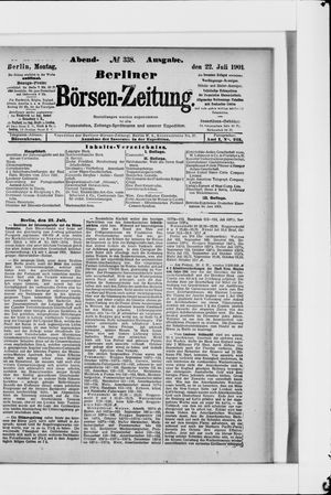 Berliner Börsen-Zeitung vom 22.07.1901