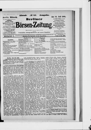 Berliner Börsen-Zeitung vom 24.07.1901