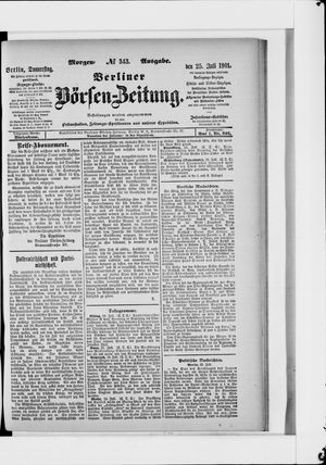 Berliner Börsen-Zeitung vom 25.07.1901