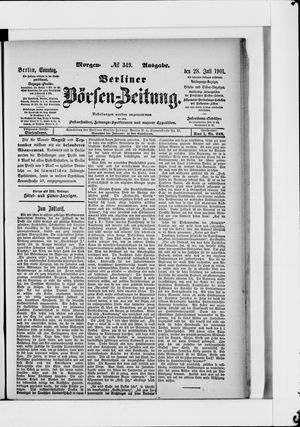 Berliner Börsen-Zeitung vom 28.07.1901