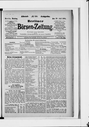 Berliner Börsen-Zeitung vom 29.07.1901