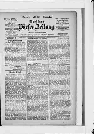 Berliner Börsen-Zeitung vom 02.08.1901