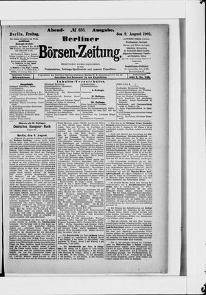 Berliner Börsen-Zeitung vom 02.08.1901