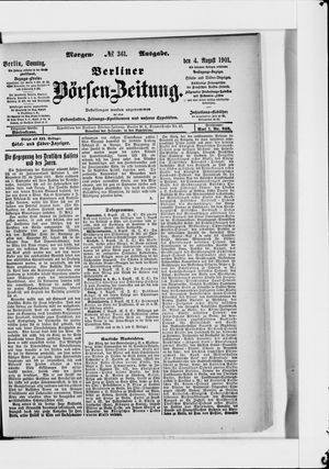 Berliner Börsen-Zeitung vom 04.08.1901