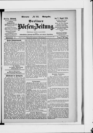 Berliner Börsen-Zeitung vom 07.08.1901