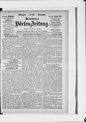 Berliner Börsen-Zeitung vom 14.08.1901