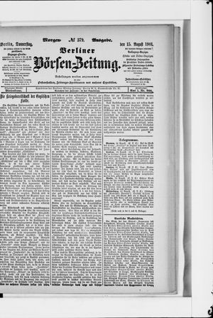 Berliner Börsen-Zeitung vom 15.08.1901