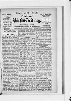 Berliner Börsen-Zeitung vom 18.08.1901