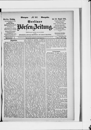 Berliner Börsen-Zeitung vom 20.08.1901