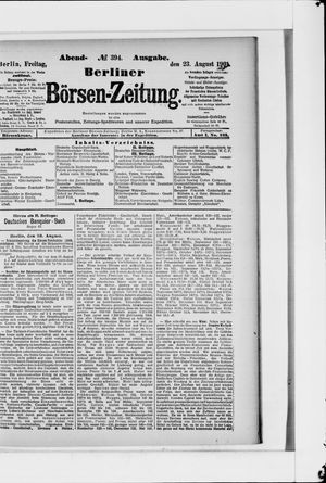 Berliner Börsen-Zeitung vom 23.08.1901