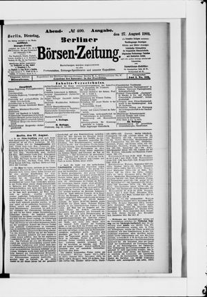 Berliner Börsen-Zeitung vom 27.08.1901