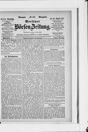 Berliner Börsen-Zeitung vom 29.08.1901