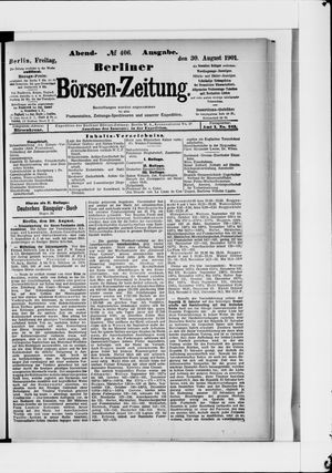 Berliner Börsen-Zeitung vom 30.08.1901