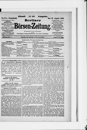 Berliner Börsen-Zeitung vom 31.08.1901