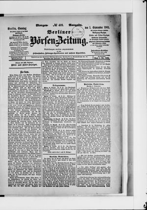 Berliner Börsen-Zeitung vom 01.09.1901