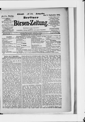 Berliner Börsen-Zeitung vom 02.09.1901