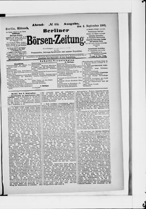 Berliner Börsen-Zeitung vom 04.09.1901