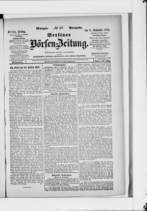 Berliner Börsen-Zeitung vom 06.09.1901