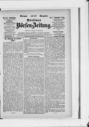 Berliner Börsen-Zeitung vom 07.09.1901