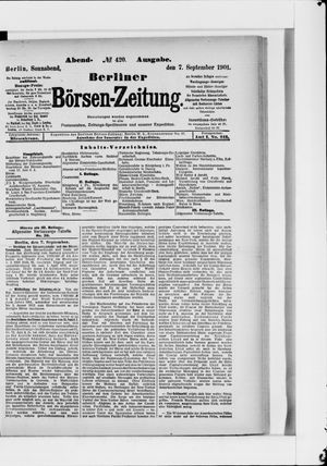 Berliner Börsen-Zeitung vom 07.09.1901