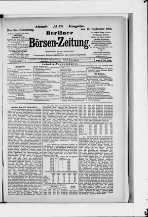 Berliner Börsen-Zeitung vom 12.09.1901