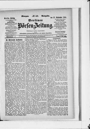 Berliner Börsen-Zeitung vom 13.09.1901