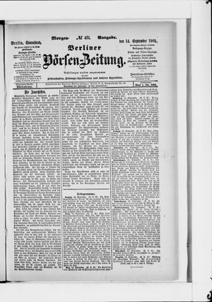 Berliner Börsen-Zeitung vom 14.09.1901