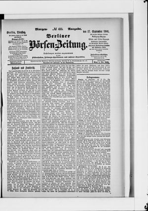 Berliner Börsen-Zeitung vom 17.09.1901