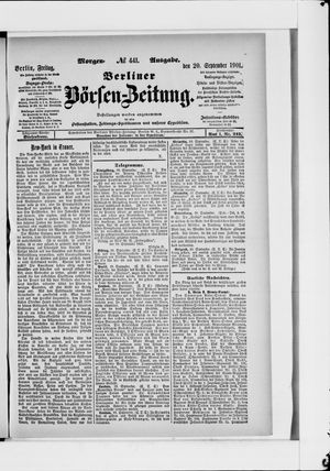 Berliner Börsen-Zeitung vom 20.09.1901