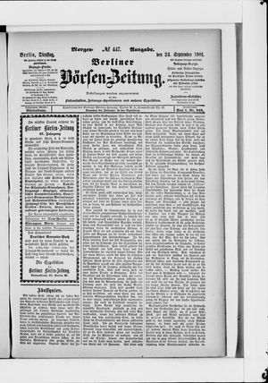 Berliner Börsen-Zeitung vom 24.09.1901