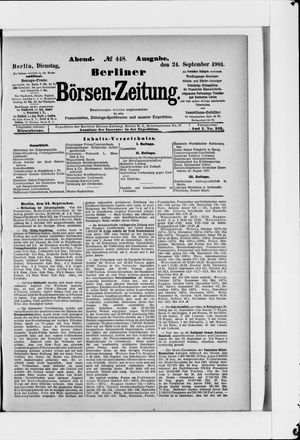 Berliner Börsen-Zeitung vom 24.09.1901