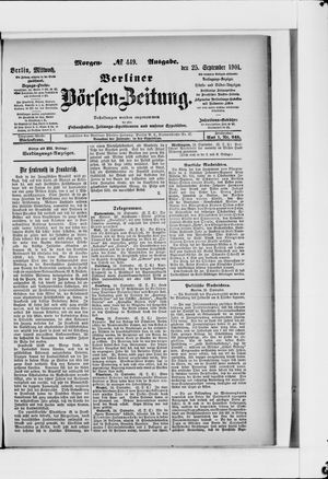 Berliner Börsen-Zeitung on Sep 25, 1901