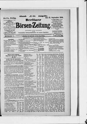 Berliner Börsen-Zeitung vom 27.09.1901