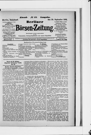 Berliner Börsen-Zeitung vom 28.09.1901
