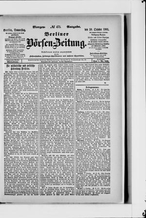Berliner Börsen-Zeitung vom 10.10.1901