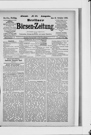 Berliner Börsen-Zeitung vom 11.10.1901