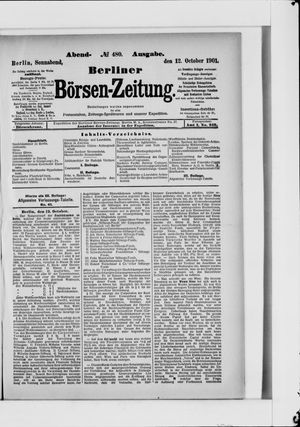 Berliner Börsen-Zeitung vom 12.10.1901