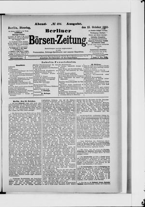 Berliner Börsen-Zeitung vom 15.10.1901