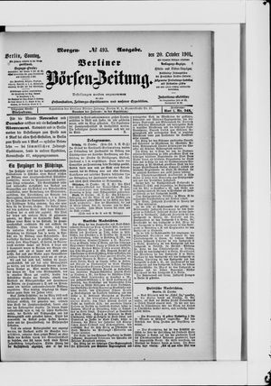 Berliner Börsen-Zeitung vom 20.10.1901
