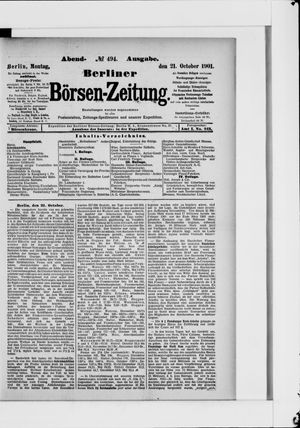 Berliner Börsen-Zeitung vom 21.10.1901
