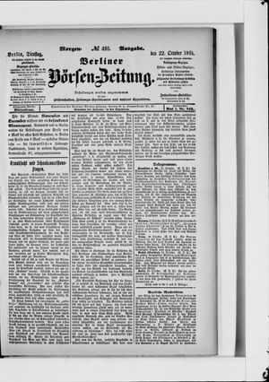 Berliner Börsen-Zeitung vom 22.10.1901